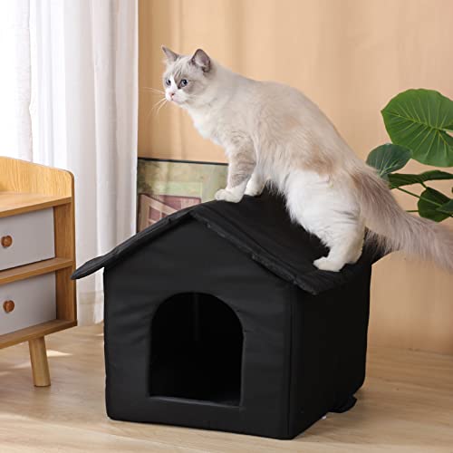 Brown Waterproof Outdoor Cat House Y832835
