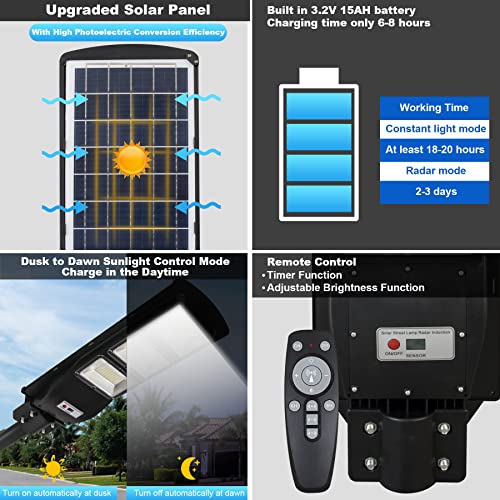180LEDs 9000 Lumens Solar Powered Outdoor Lights with motion sensor, IP65 waterproof Led Flood Light N804991