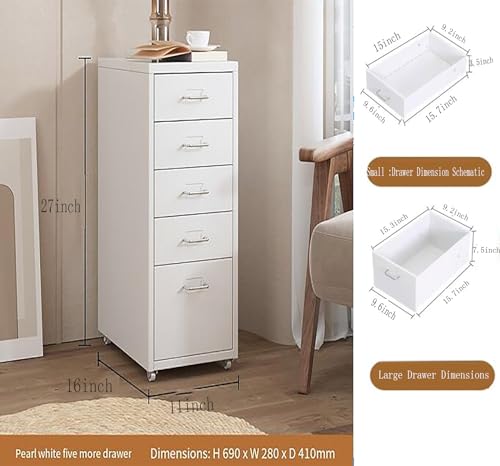 Metal Mobile File Cabinet with Lock Casters A988610