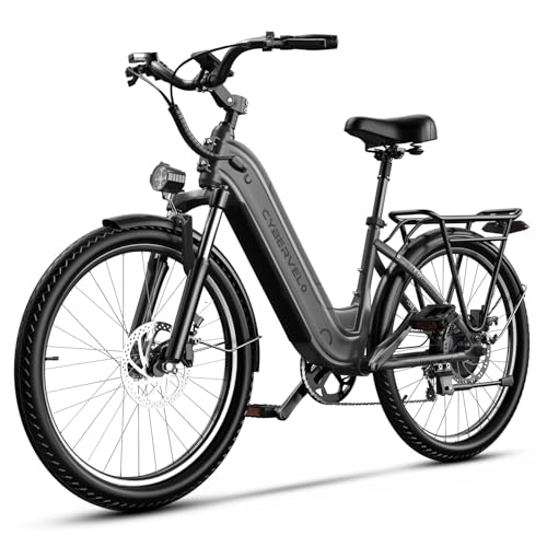 26" Electric Bike with 1000W Motor, 48V Removable Battery, 7-Speed, Front Suspension & LCD Display A867139