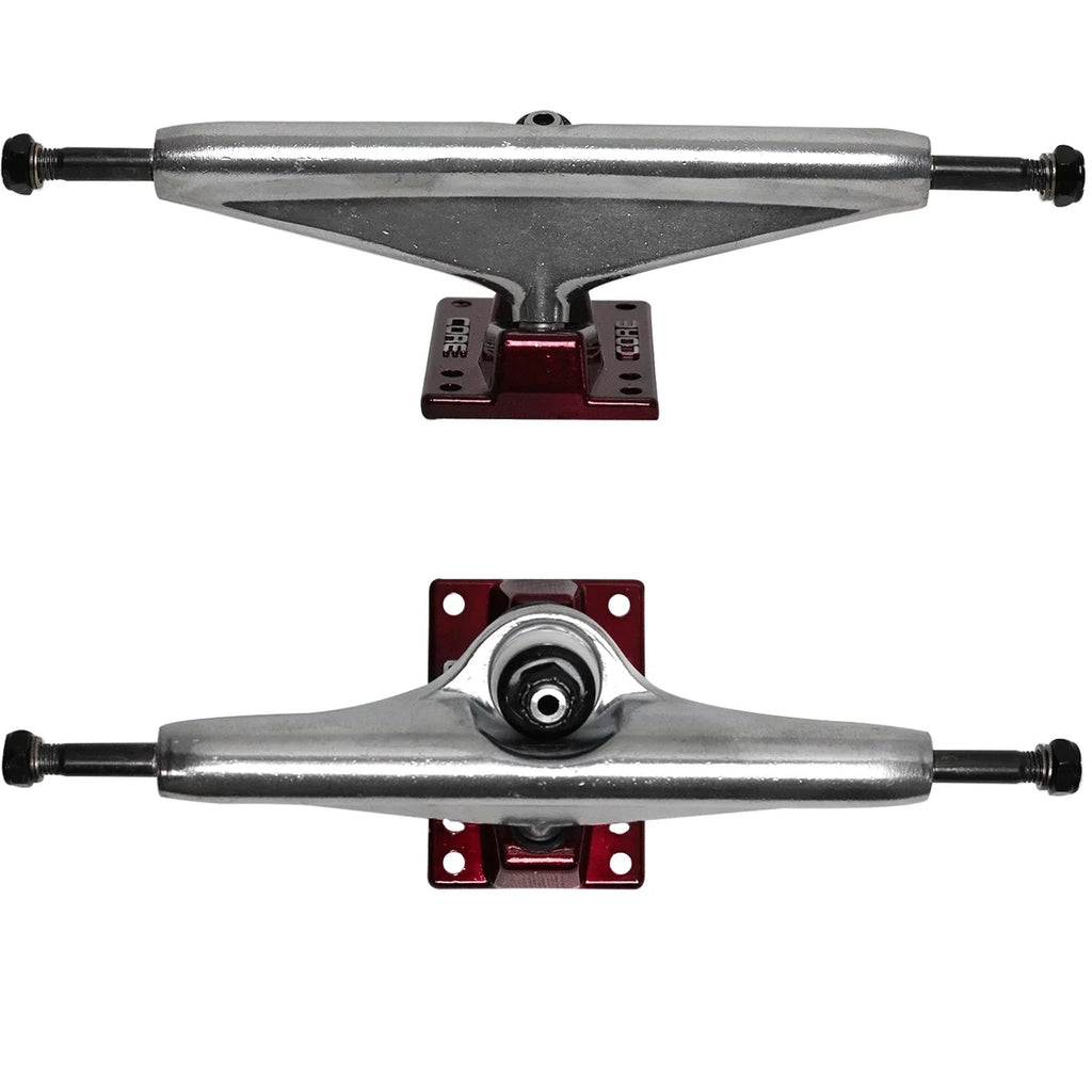 Natural 30" Skateboard Complete with Silver/Red Trucks, 58mm Red Wheels R15514