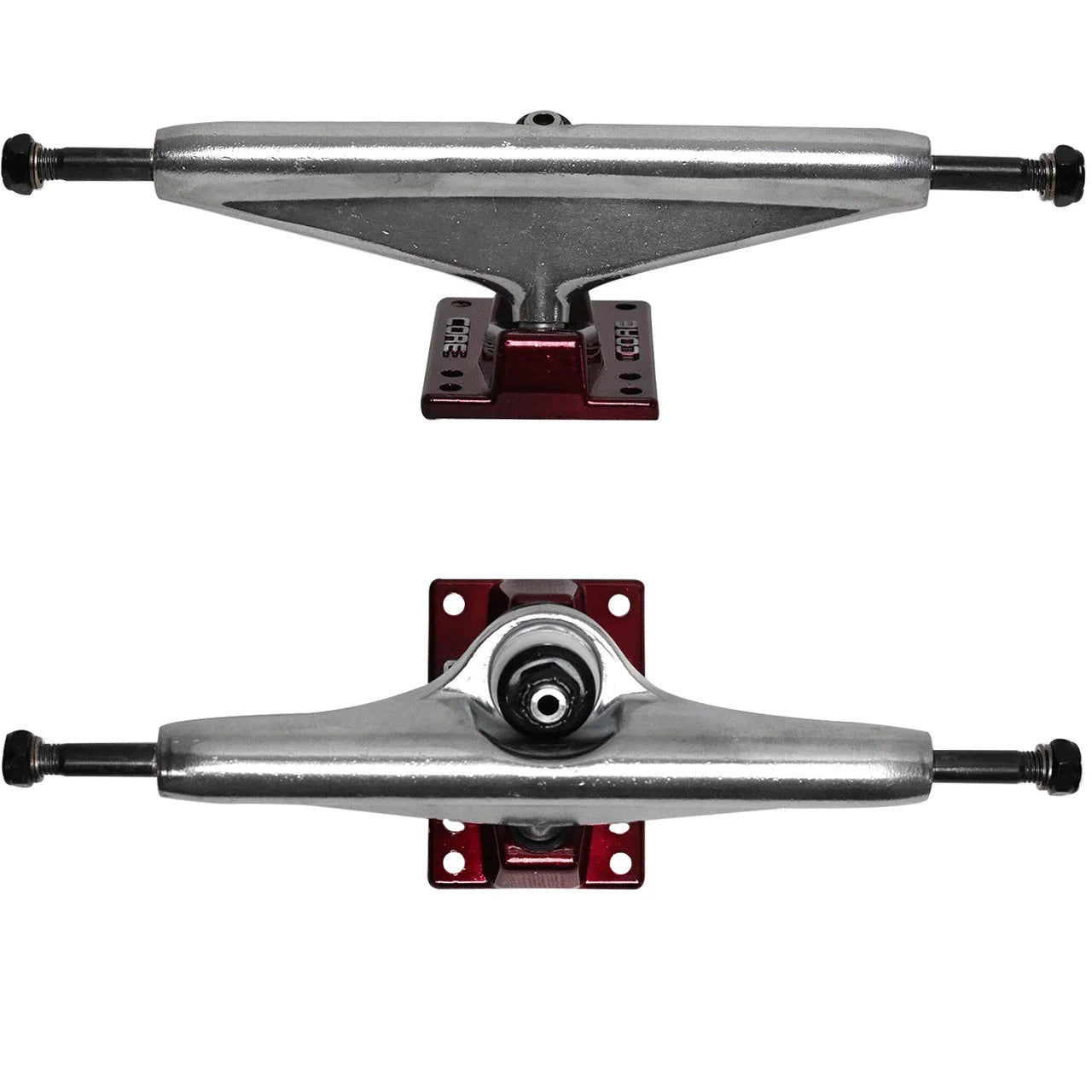 Natural 30" Skateboard Complete with Silver/Red Trucks, 58mm Red Wheels R15514