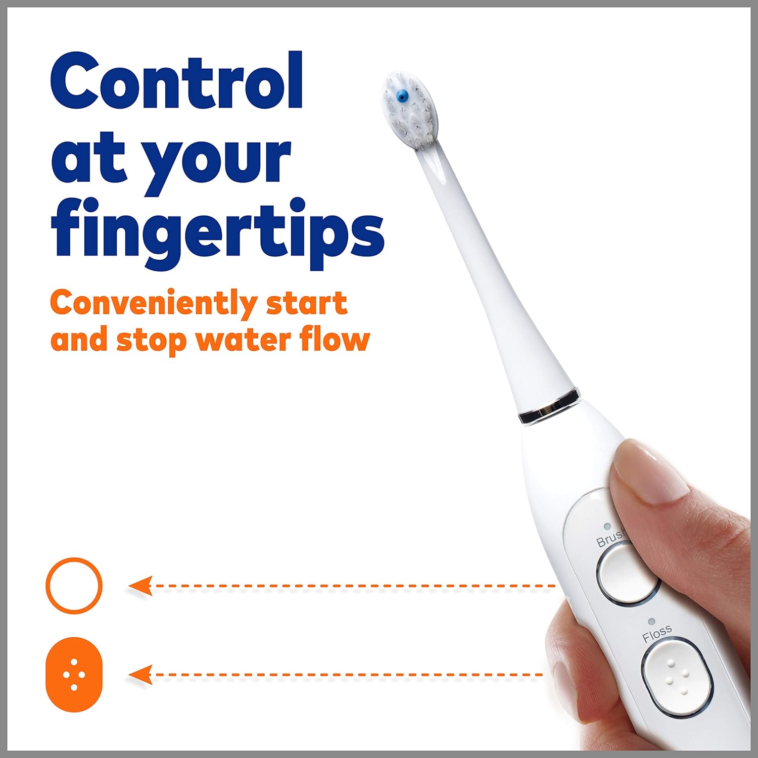White Electric Toothbrush and Water Flosser Combo O1275