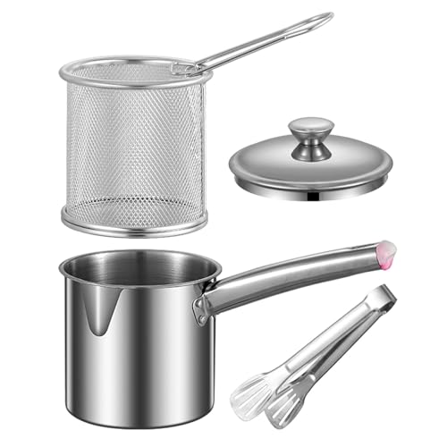 Deep Fryer Pot with Cover and Net Basket E101355