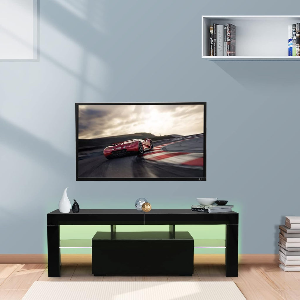 Black LED TV Stand, 51'' x 14'' x 18'' U231