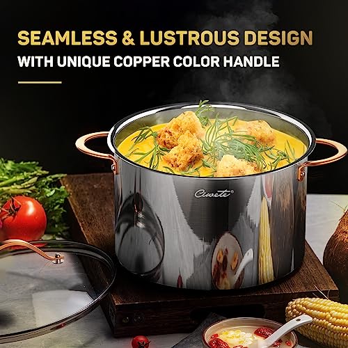 3 Ply Stainless Steel 8 Quart Stock Pot with Lid B8143