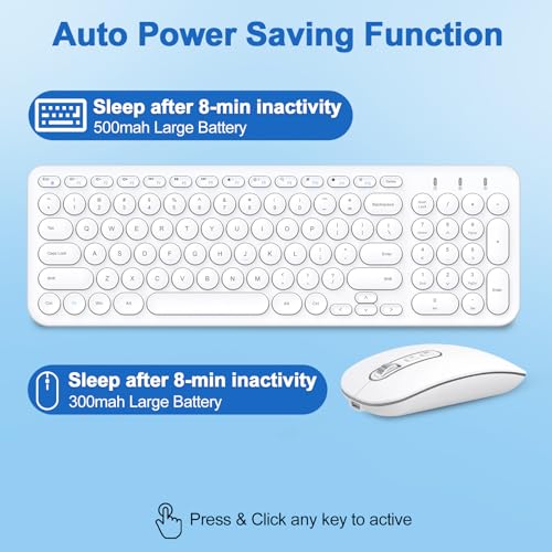 Black Rechargeable Dual-Mode Bluetooth 5.1 USB Wireless Keyboard and Mouse Combo N326329