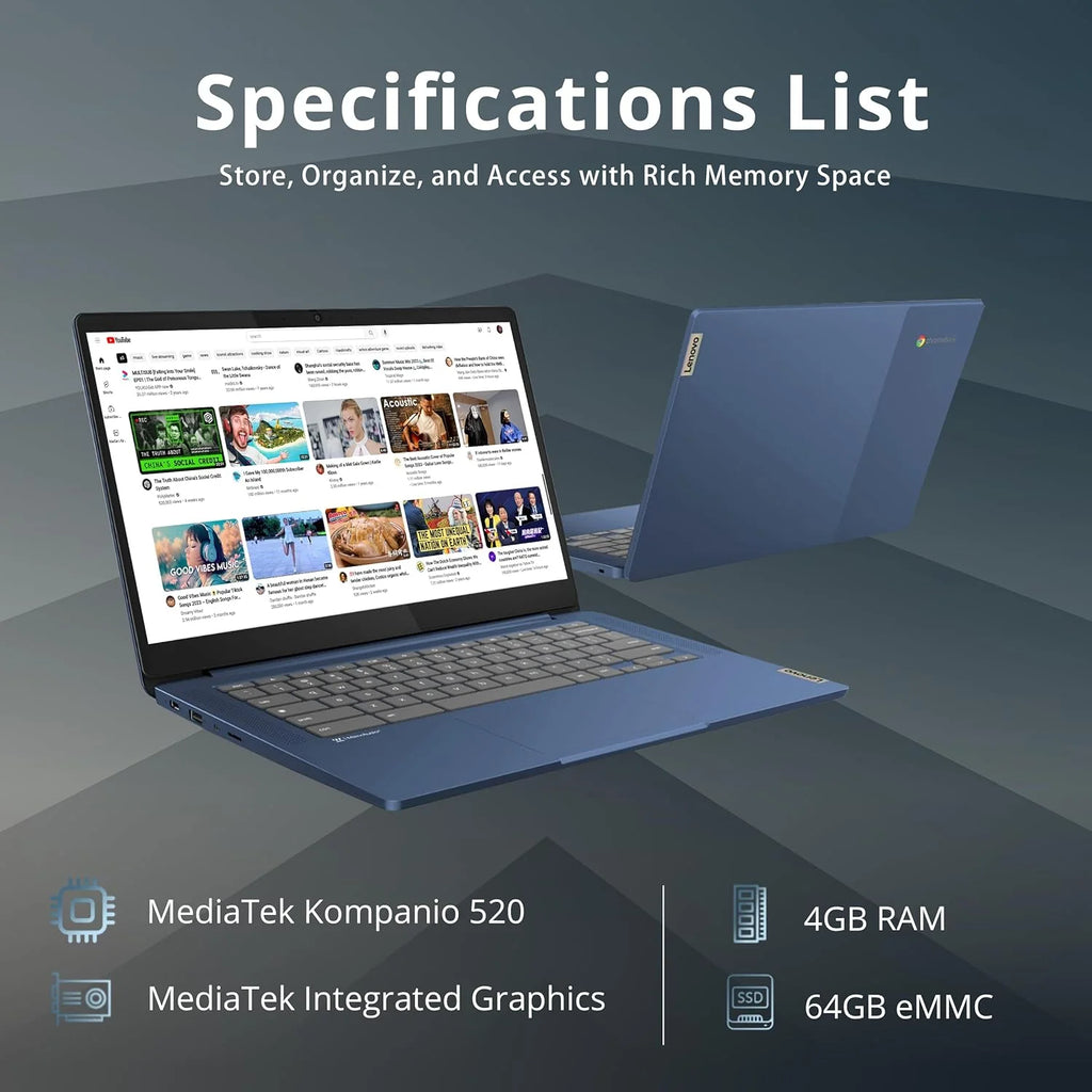 14" FHD IPS Touchscreen Chromebook, 4GB RAM, 64GB eMMC, WiFi6 X2758
