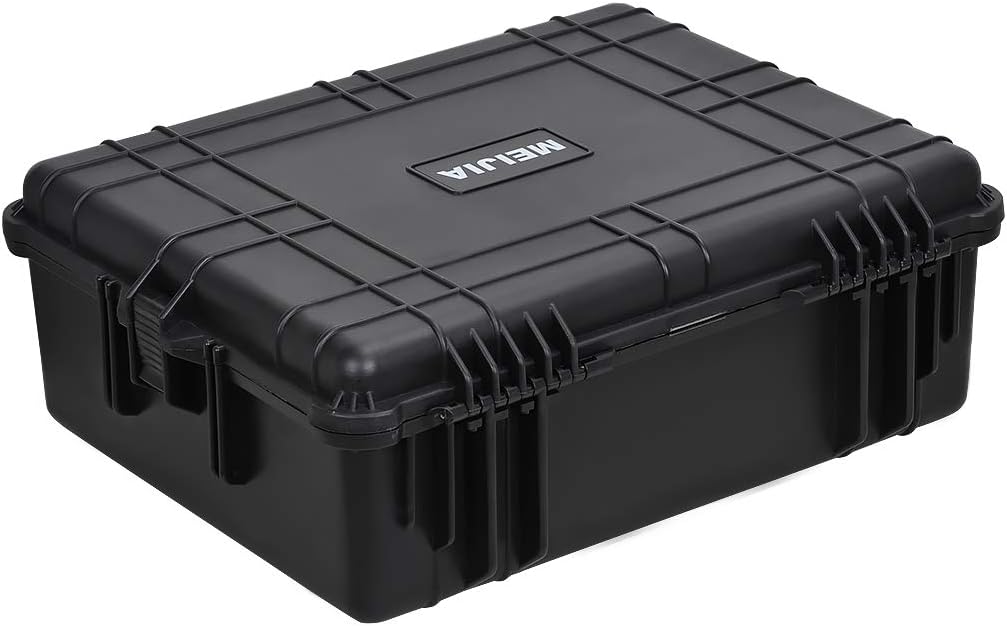 Portable Waterproof Hard Case with Customizable Fit Foam Insert, Black W3343