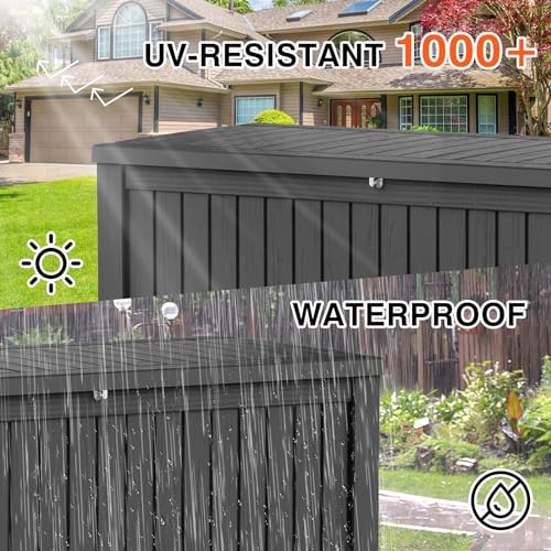 Gray UV Resistant Outdoor Storage Box Y395811