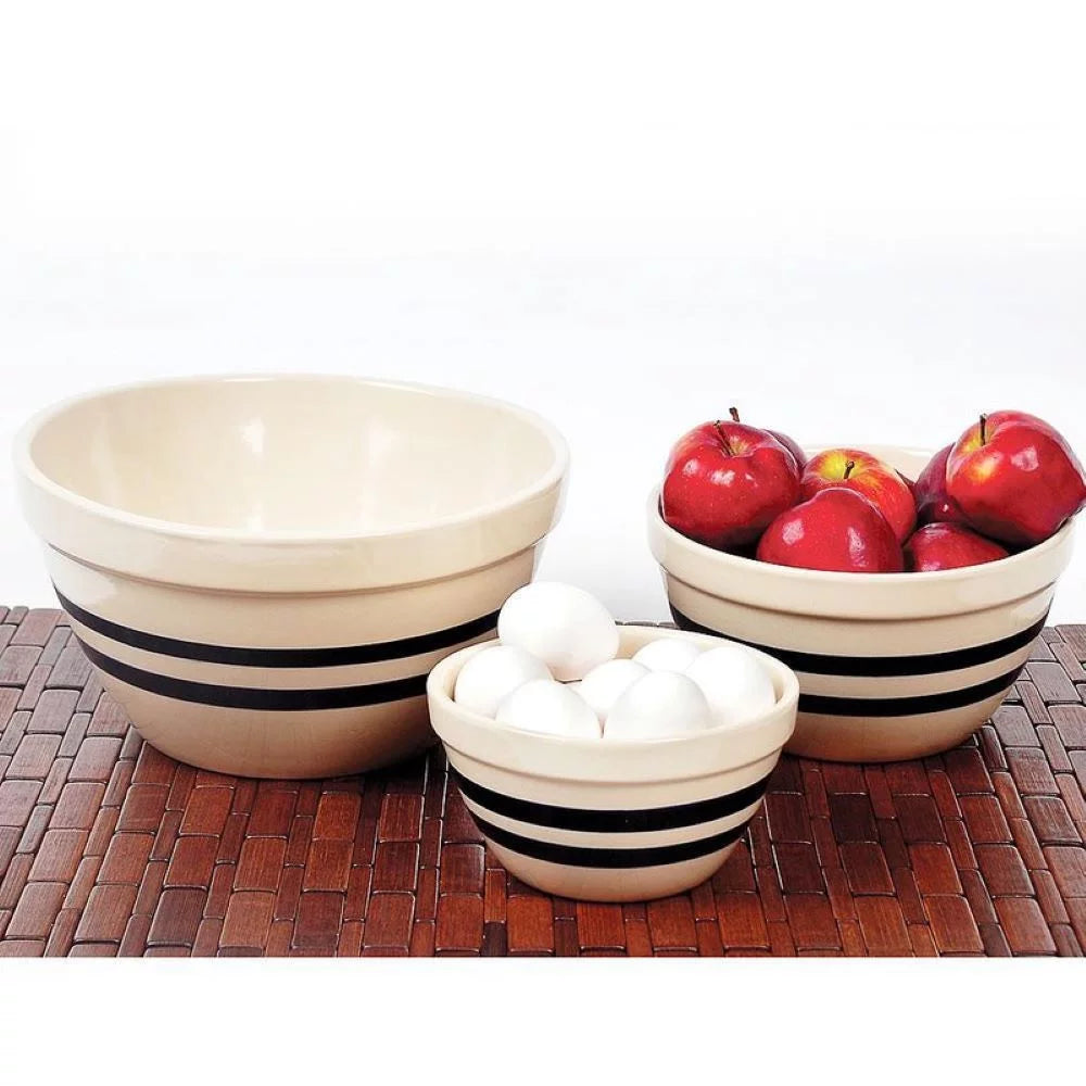 Large Shoulder Bowl with Navy Stripes L577