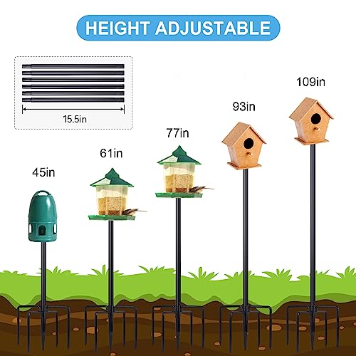 1 Pack 109 Inch Heavy Duty Bird Feeder Pole I46080