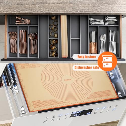 Non-slip Silicone Extra Large Baking Mat with Measurement T501830