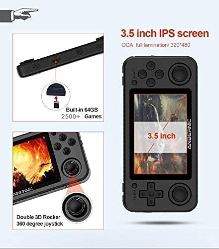 RG351P Black Handheld Game Console V2972