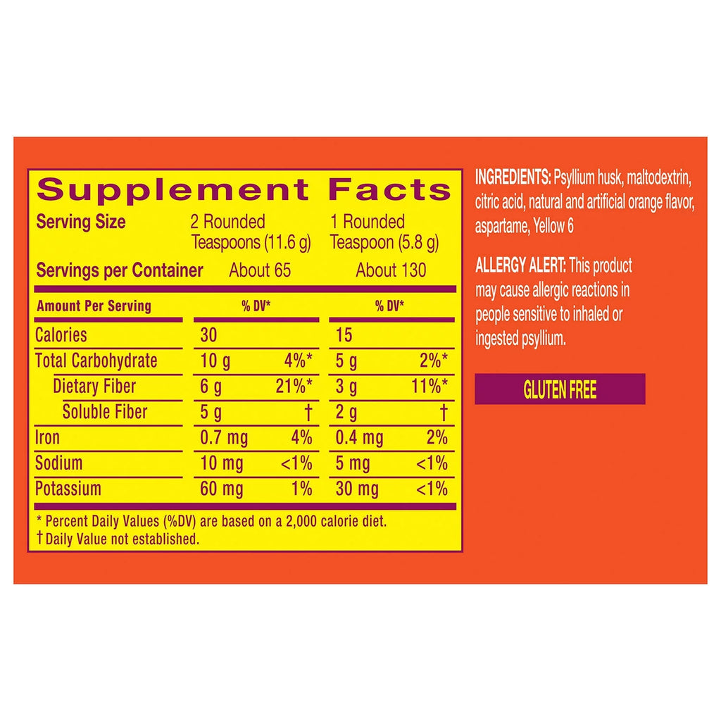 Orange Fiber Supplement Smooth Powder (260 doses) N1858