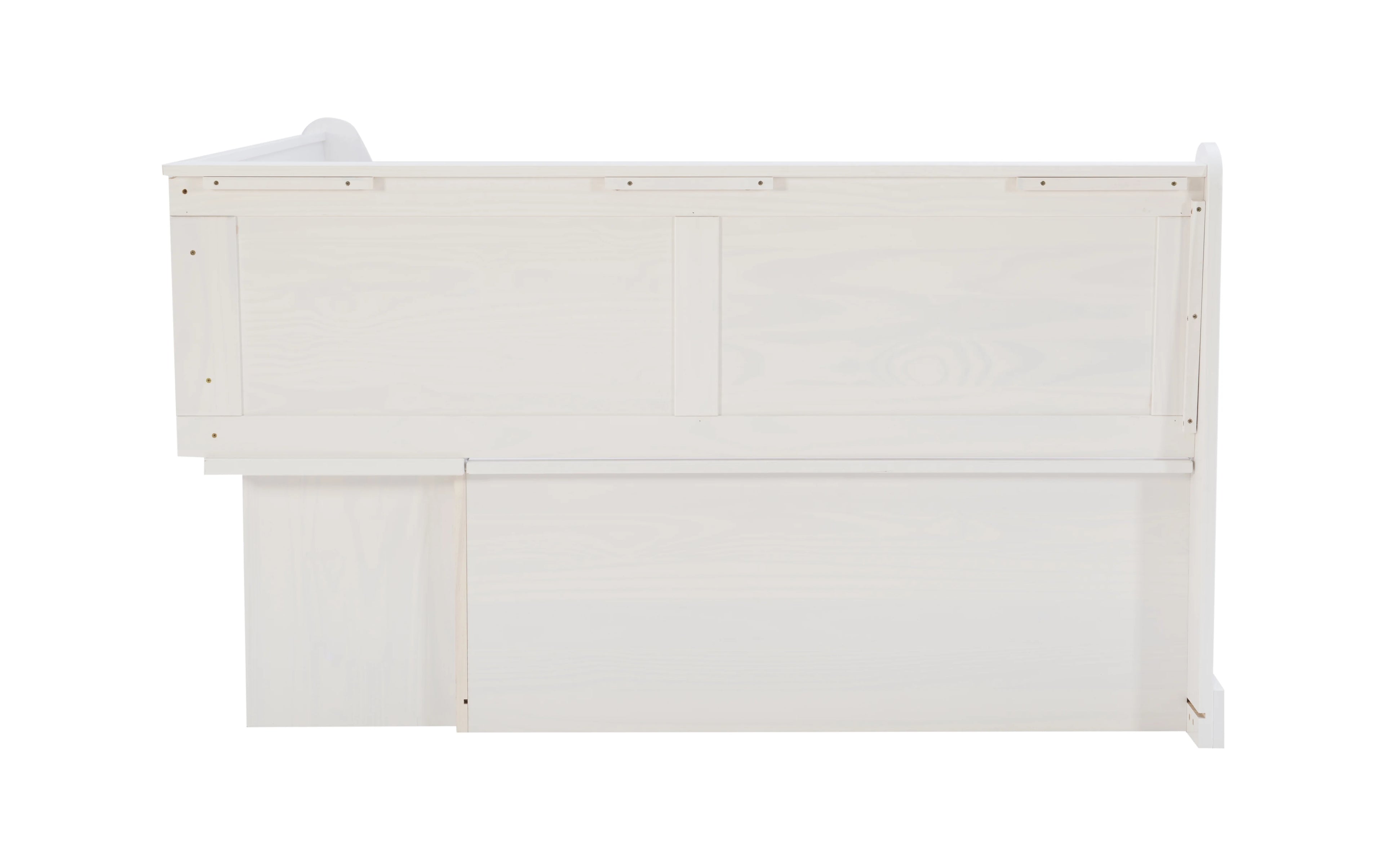 White Wood Corner Dining Bench with Storage, Seats 4 B811