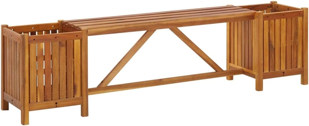 Planter Bench with Raised Plant Box D454031
