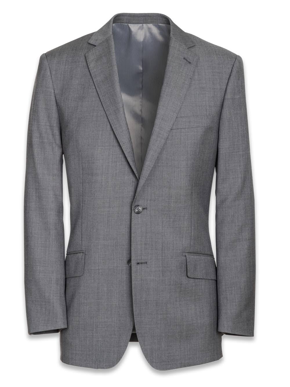 Classic Fit Solid Grey Sharkskin Suit M39020
