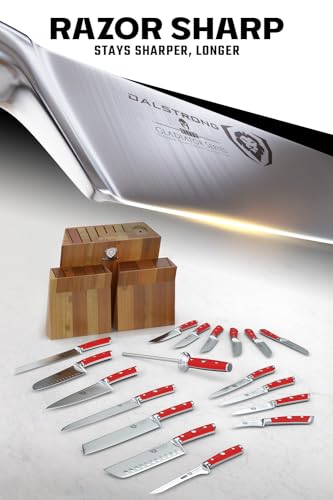 German HC Steel Knife Set Block with Wood Stand X6999
