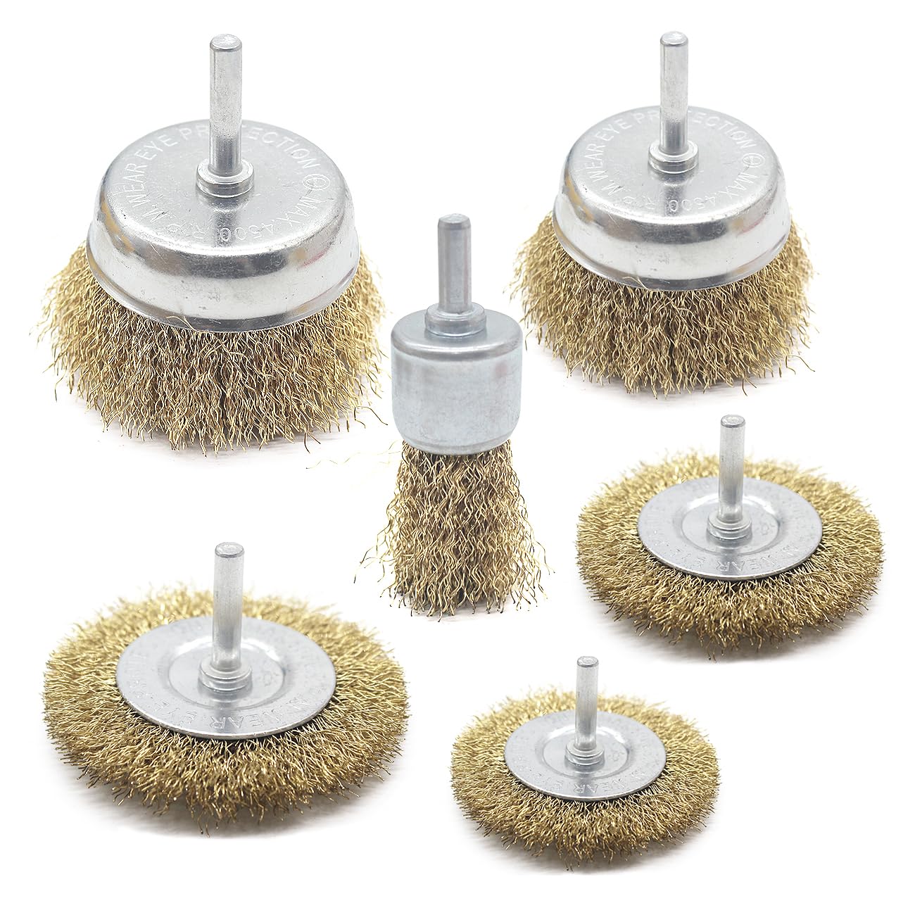 6pcs Crimped Cup Brush with 1/4-Inch Shank Z17240