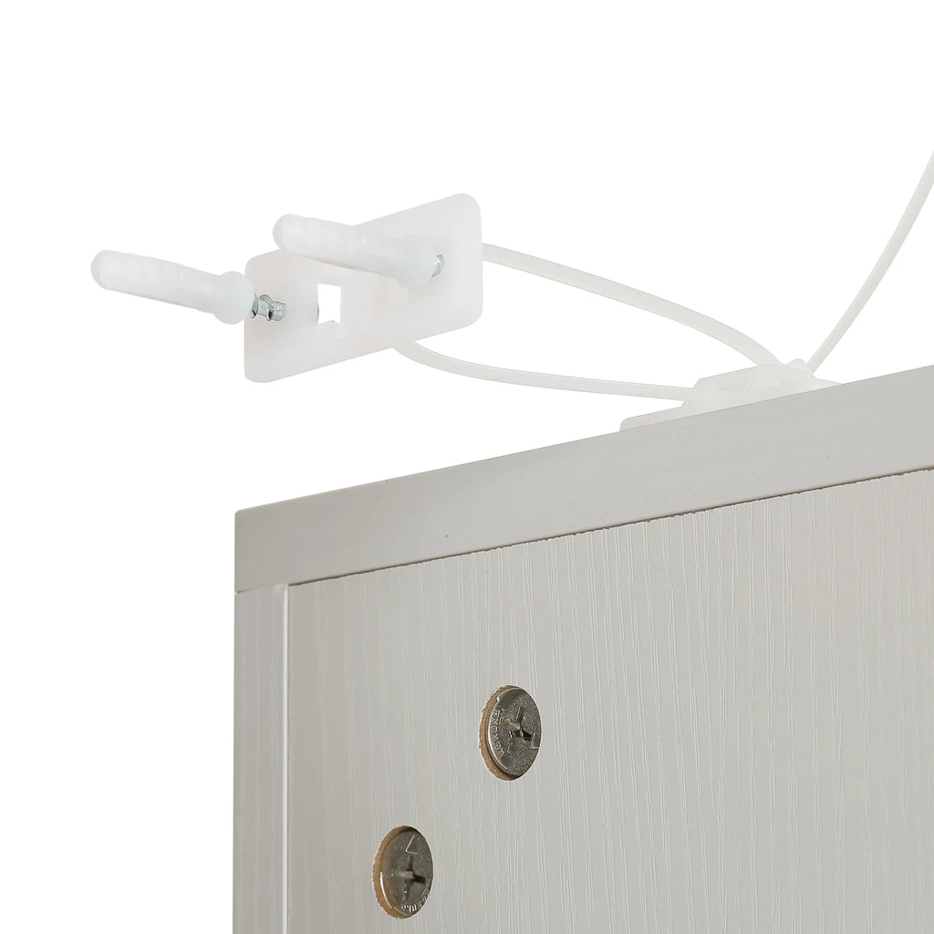White 4 Door Tall Corner Storage Cabinet C45781