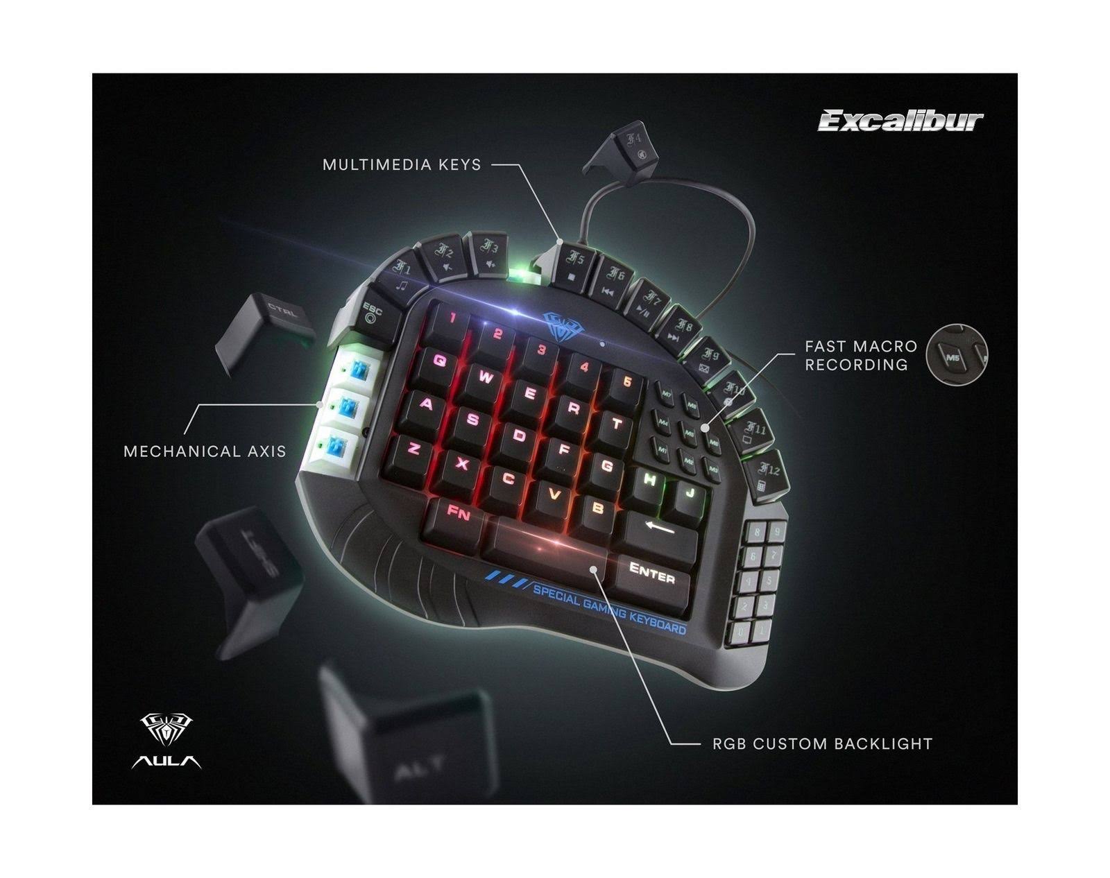 One-Hand Gaming Keyboard Mechanical RGB Backlight D4703