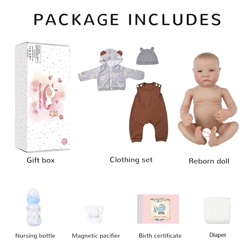 18 Inch Lifelike Soft Weighted Reborn Baby Doll U164