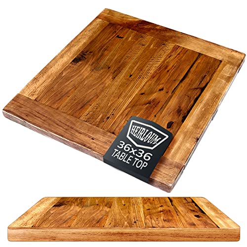 Reclaimed Wood Table Top with Metal Edge, 24" x 48" P8460