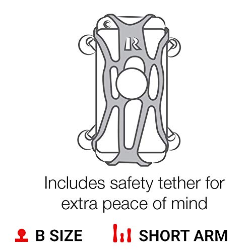 Large Phone Mount with Handlebar U-Bolt Base and Short Arm D278