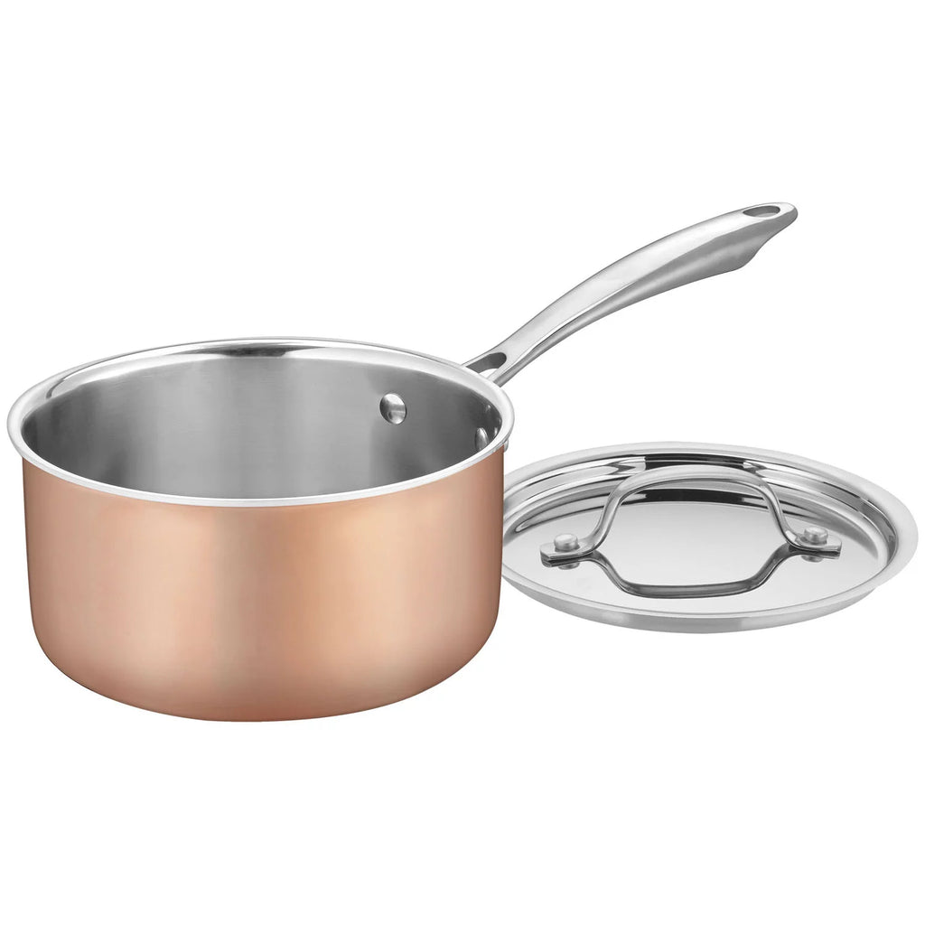 Copper Tri-Ply Stainless Steel 11-Piece Cookware Set P9016