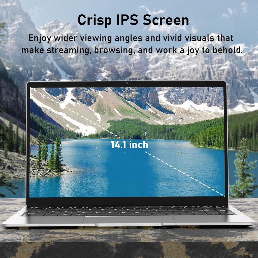 14.1 inch 1080P FHD Laptop Computer with 8GB DDR4 256GB SSD Quad-Core Intel Celeron J4105 Q96561