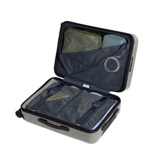 Navy Blue Lightweight Hardside Carry-On Luggage with Spinner Wheels U174652