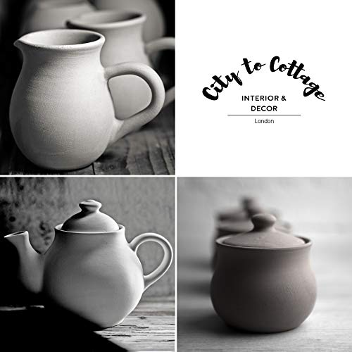 Black and White Polka Dot Large Ceramic 1.7l 60oz 4-6 Cup Teapot Milk Jug Sugar Bowl Set R30371