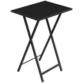 Set of 2 Folding TV Tray Tables, Marble and Gold W2622