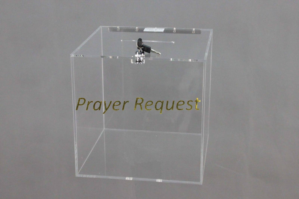 Clear Plexiglass Large Floor Standing Tithing Box O189