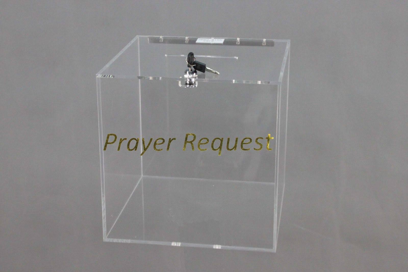 Clear Plexiglass Large Floor Standing Tithing Box O189