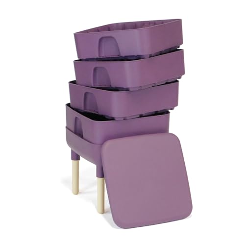 Grey 4-Tray Worm Vermicomposter Bin B299059