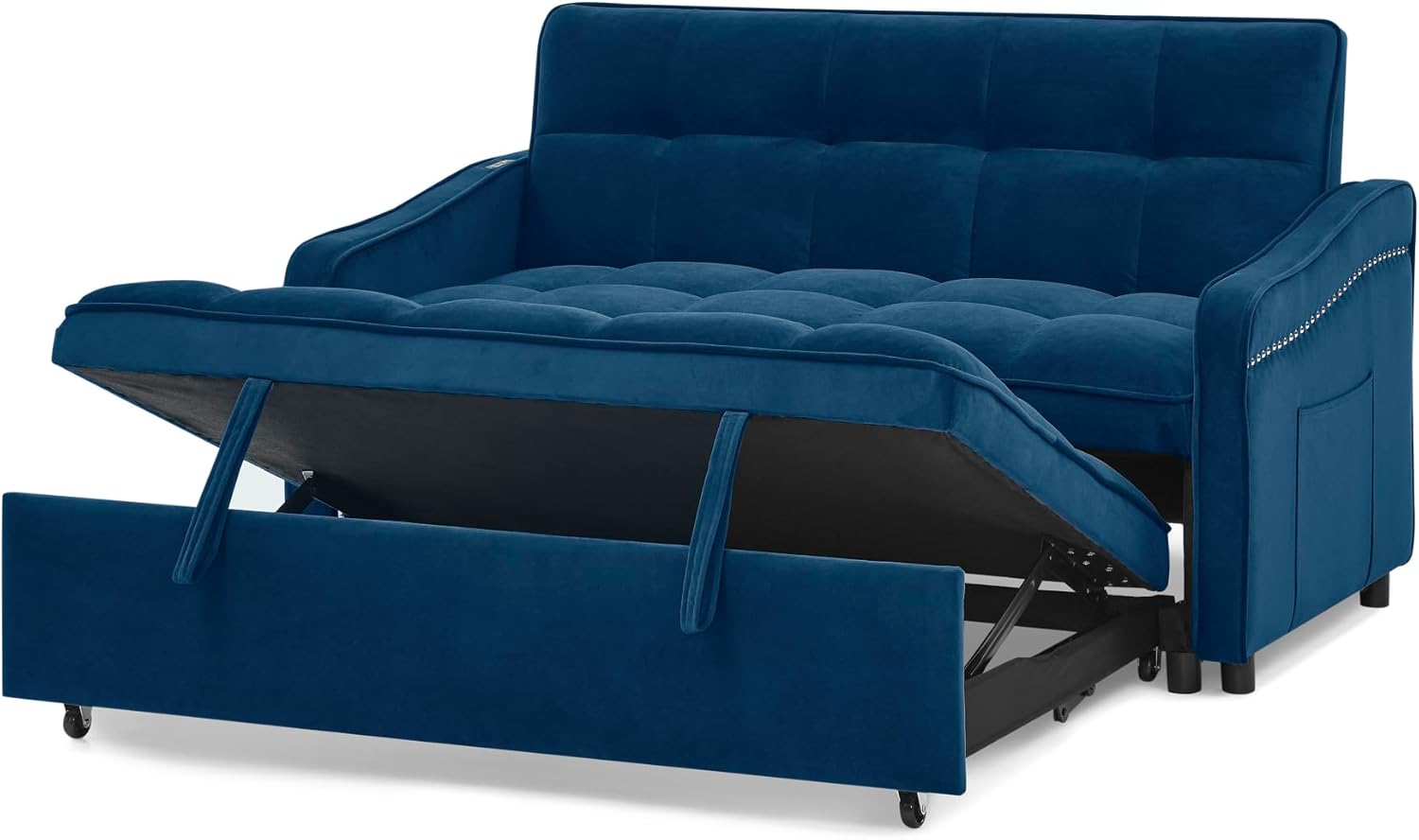Convertible Sleeper Sofa Couch with Pull Out Bed E4472