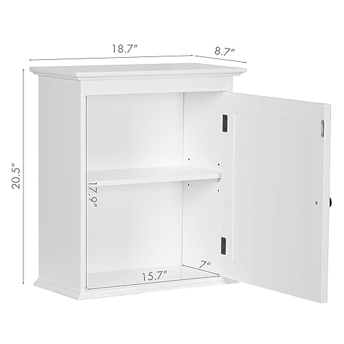 White Wall Mounted Bathroom Storage Cabinet L33526