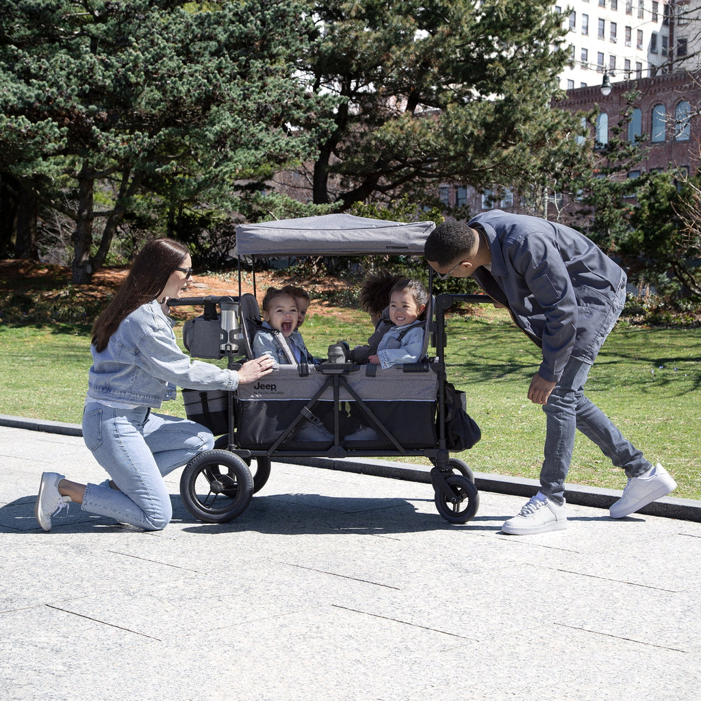 Grey 4 Seater Stroller Wagon E41733