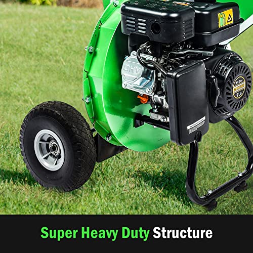 7HP 212cc Gas Powered Wood Chipper Shredder Mulcher with Debris Bag G1243