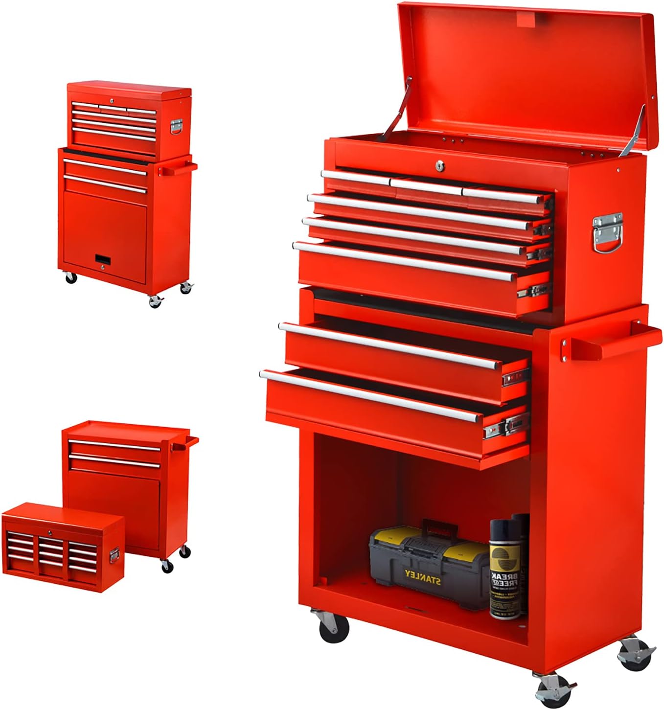 8-Drawer Red Rolling Tool Chest with Locks O5927