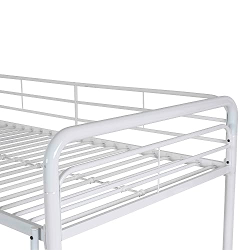 Twin Over Twin Metal Bunk Bed in Black E237