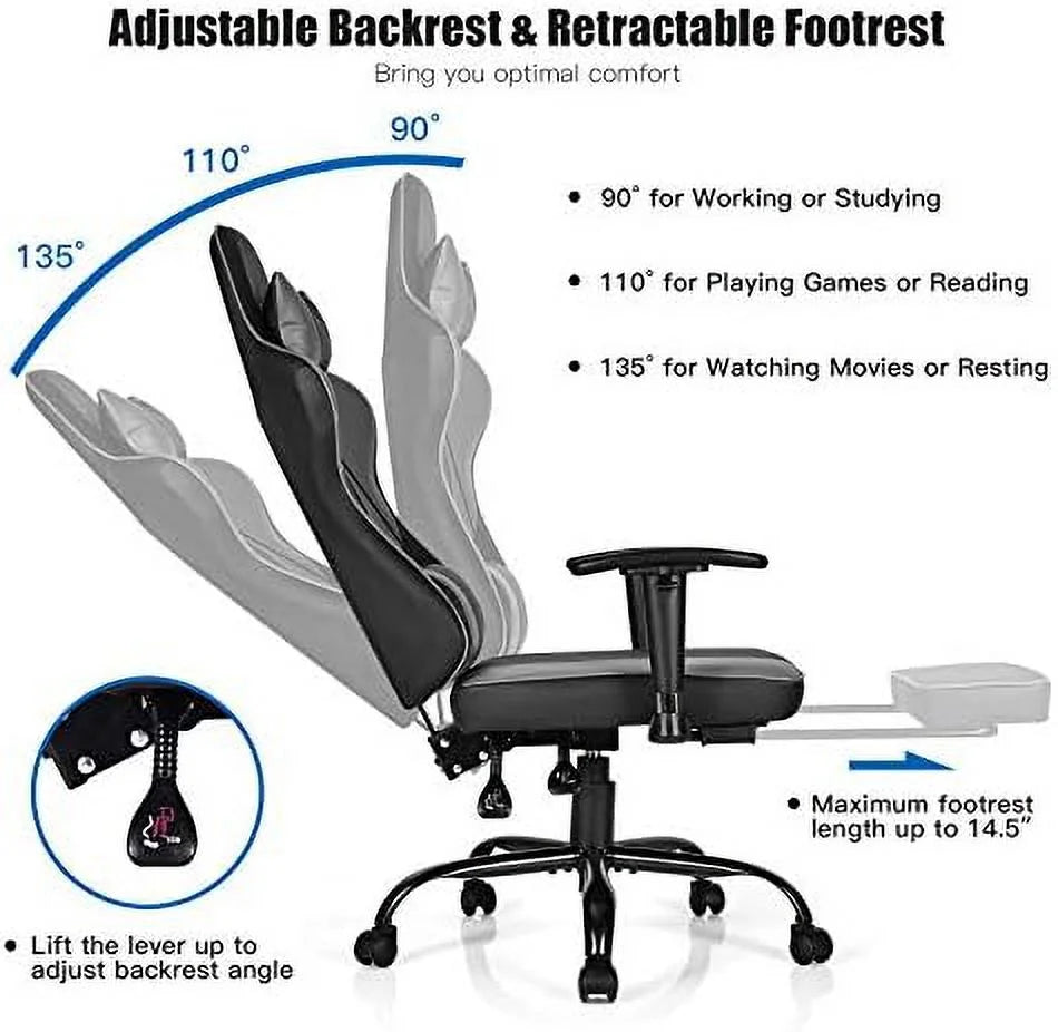 High Back Swivel Ergonomic Gaming Chair (Black) B904063