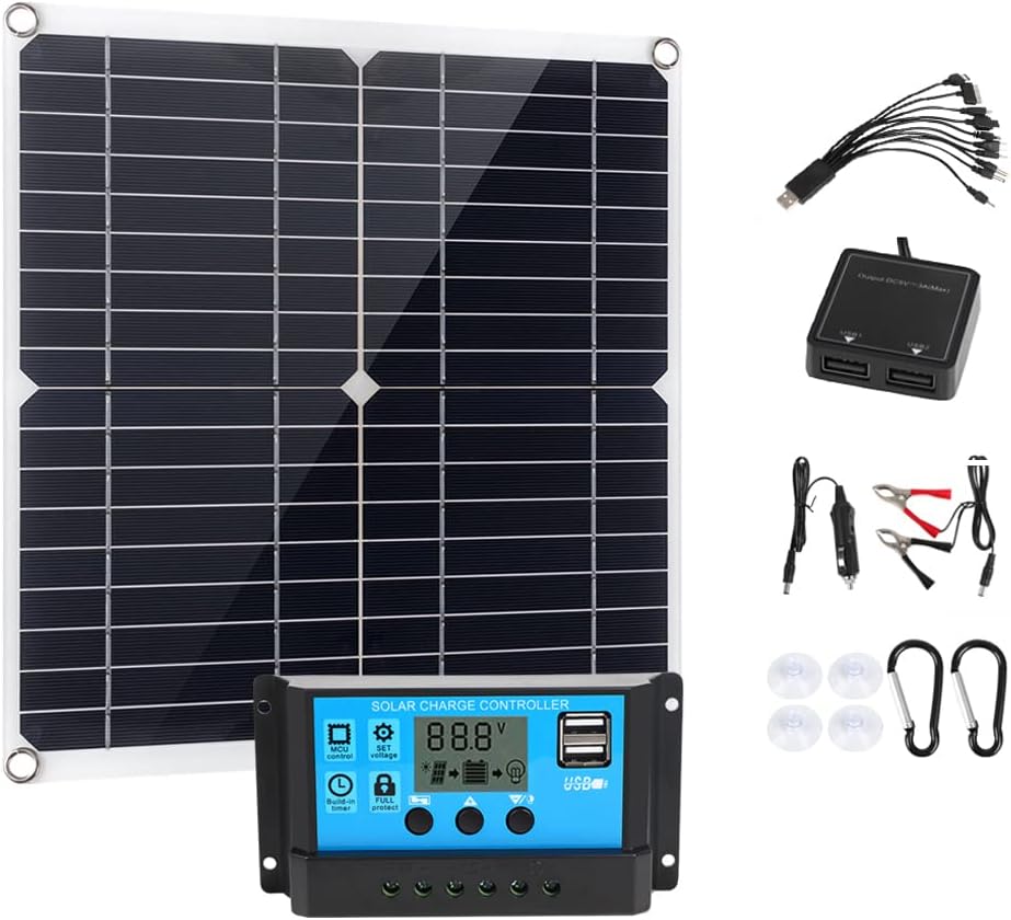 200 Watt 12V Solar Panel Kit with 100A Solar Charge Controller T9051