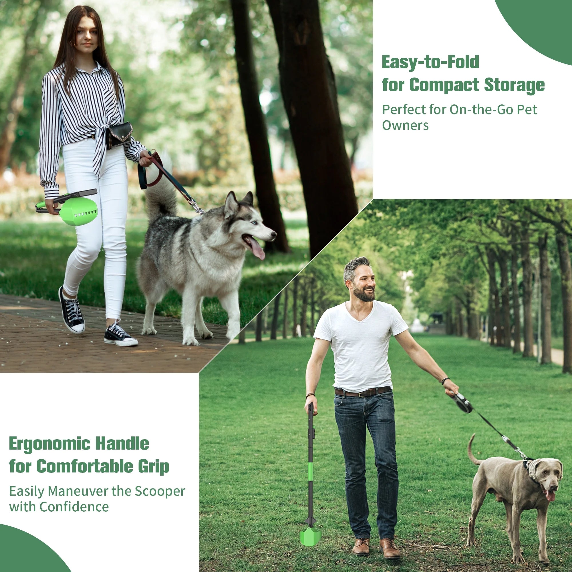 32" Foldable Poop Scooper with Bag and Bag Holder R63381