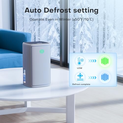 Small Quiet 38OZ Dehumidifier with Auto Shut Off C208