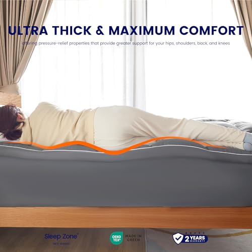 Queen Mattress Topper Washable Deep Pocket Mattress Pad A5159