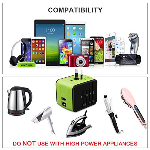 Universal Travel Adapter with UK/US/AUS/EU Plugs and Socket E304