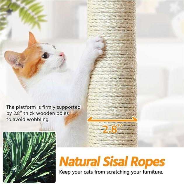 79-in Plush Cat Tree Condo S1411